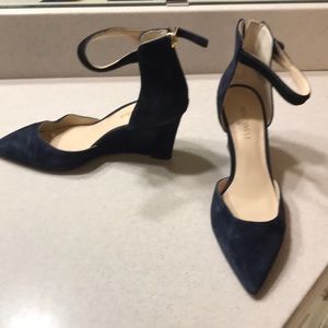 Nine West Navy Suede Mary Janes